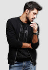fanideaz Men’s Full Sleeve Cotton Diamond Cut Bomber Jacket With Side Pockets