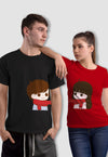 fanideaz Branded Cotton Matching Printed Couples Combo T-Shirt