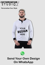 Load image into Gallery viewer, Custom Henley Printed T Shirts
