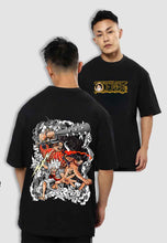 Load image into Gallery viewer, fanideaz Mens Half Sleeve Oversized Anime Printed Cotton Tshirt
