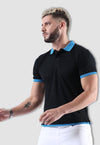 fanideaz Men's Blue Collar Premium Cotton Polo Tshirt