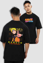 Load image into Gallery viewer, fanideaz Mens Half Sleeve Oversized Anime Naruto Printed Cotton Tshirt
