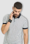 Fanideaz Men’s Cotton Half Sleeve Striped Polo T-Shirts