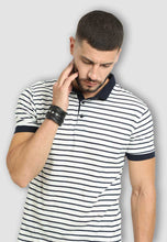 Load image into Gallery viewer, Fanideaz Men’s Cotton Half Sleeve Striped Polo T-Shirts

