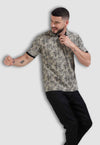 fanideaz Mens Half Sleeve Cotton Floral Printed Branded Polo T-Shirt for Mens