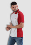 fanideaz Mens Half Sleeve Cotton Cut and Sew Branded Polo T-Shirt for Mens