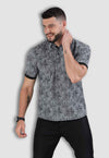 fanideaz Mens Half Sleeve Cotton Floral Printed Branded Polo T-Shirt for Mens
