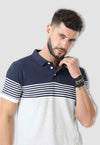 fanideaz Branded Mens Half Sleeve Cotton Striped Polo T-shirt for Mens