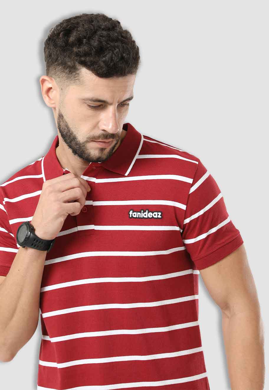 fanideaz Mens Cotton Half Sleeve Branded Polo T Shirt with Collar www.fanideaz