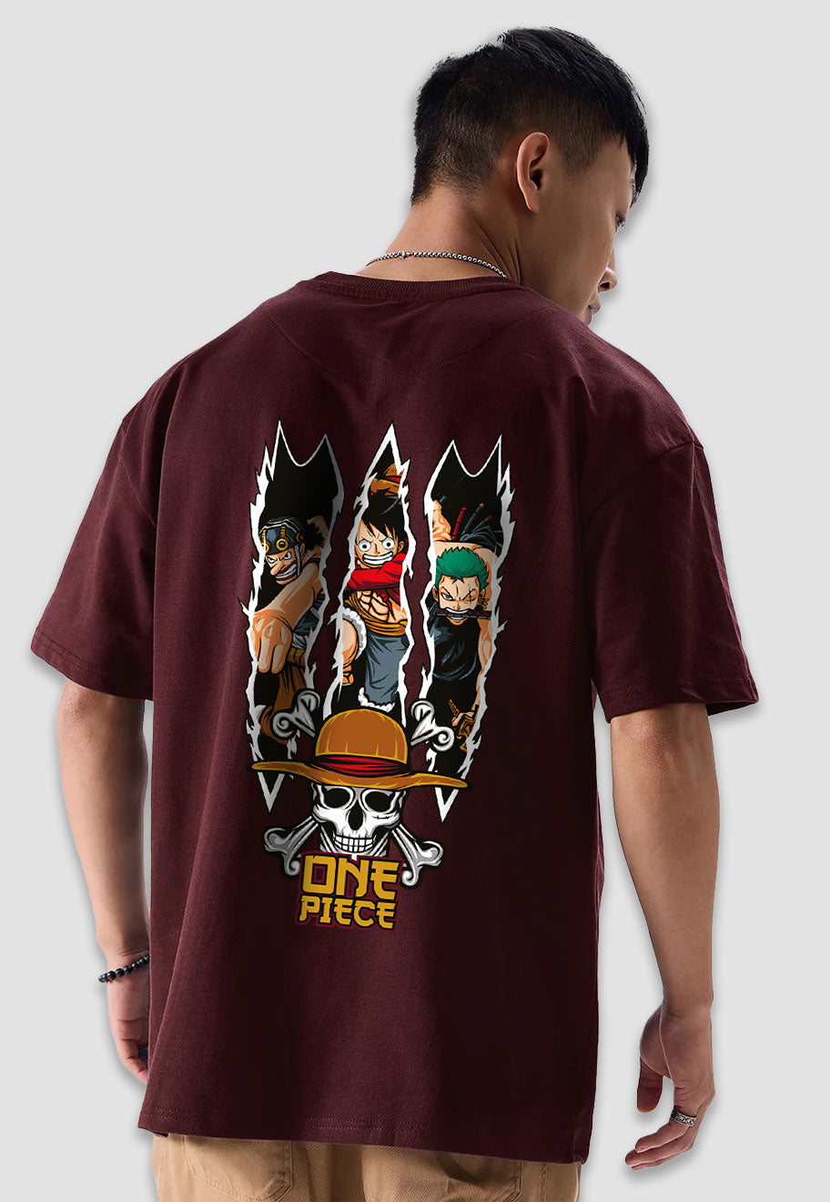 one piece Tシャツ One Piece T-shirts - Portgas D Ace Double-sided Print T