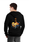 fanideaz Mens Cotton Graphic Zenitsu Agatsuma Printed Zip Hooded Sweatshrits for Men