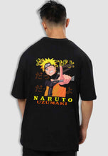 Load image into Gallery viewer, fanideaz Mens Half Sleeve Oversized Anime Naruto Printed Cotton Tshirt
