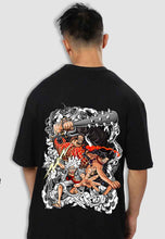 Load image into Gallery viewer, fanideaz Mens Half Sleeve Oversized Anime Printed Cotton Tshirt
