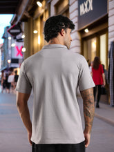 Load image into Gallery viewer, fanideaz Mens Jacquard Tshirt and Modern Zipper Polo  T-Shirts for Men
