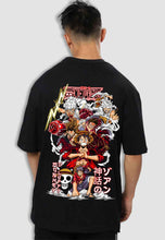 Load image into Gallery viewer, fanideaz Mens Half Sleeve Oversized Anime Luffy Printed Cotton Tshirt
