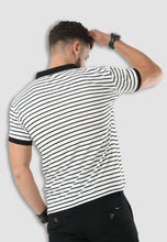 Load image into Gallery viewer, Fanideaz Men’s Cotton Half Sleeve Striped Polo T-Shirts