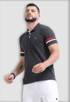 fanideaz Branded Mens Half Sleeve Cotton Striped Polo T-Shirt for Mens