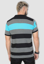 Load image into Gallery viewer, Fanideaz Men’s Half Sleeve Striped Polo T Shirt
