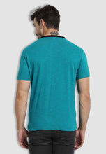 Load image into Gallery viewer, fanideaz Men’s Cotton Half Sleeve Classic Turquoise V Neck T Shirt
