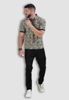 fanideaz Mens Half Sleeve Cotton Floral Printed Branded Polo T-Shirt for Mens