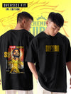 Sanju Samson CSK IPL Limited Edition Oversized Tee – Unisex | Cotton | Fanideaz Exclusive