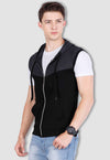 fanideaz Branded Hooded Cotton Stylish Zipper Jacket Sleeveless Tshirts for Men