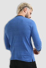 Load image into Gallery viewer, fanideaz Men’s Cotton Full Sleeve Classic Unique Neck Black T-Shirt