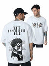 fanideaz mens Oversize tshirt drop shoulder  Demon Slayer