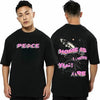 fanideaz mens Oversize tshirt drop shoulder  Peace