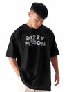 fanideaz mens Oversize tshirt drop shoulder Dizzy Moon