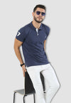 fanideaz Mens Cotton Half Sleeve Solid Polo T Shirt with Collar