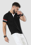 BASE  fanideaz Mens Cotton Half Sleeve Striped Polo T Shirt with Collar