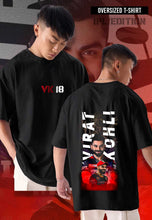 Load image into Gallery viewer, Virat Kohli IPL Limited Edition Oversized Tee – Unisex | Cotton | Fanideaz Exclusive ❤️🔥🏏

