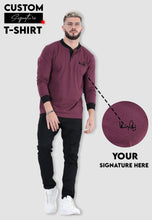 Load image into Gallery viewer, Signature Henley Printed T-Shirt
