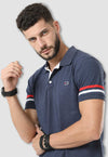 BASE  fanideaz Mens Cotton Half Sleeve Striped Polo T Shirt with Collar