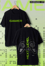 Load image into Gallery viewer, fanideaz Mens Half Sleeve Oversized Gamer Printed Cotton Tshirt
