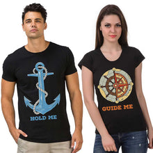 Load image into Gallery viewer, fanideaz Cotton Anchor Printed Couple T Shirt