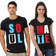 Load image into Gallery viewer, fanideaz Cotton Soul Mate Printed Couple T Shirt
