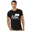 fanideaz Cotton Parody Mr and Mrs Printed Couple T Shirt