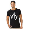 fanideaz Cotton Mr Mrs Printed Couple T Shirt